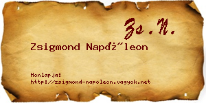 Zsigmond Napóleon névjegykártya